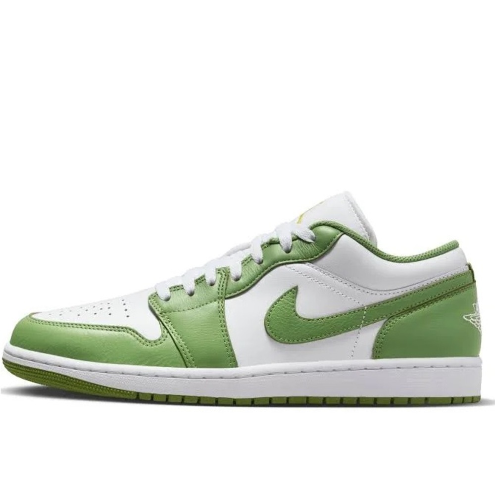 Nike Air Jordan 1 Low - White & Green Men's Sneaker